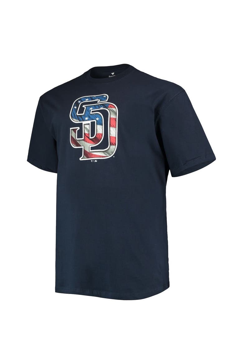 Men's Navy San Diego Padres Banner Wave Big & Tall T-Shirt, Alternate, color, Navy