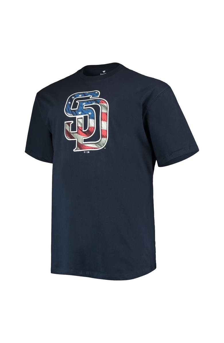 PROFILE Men's Navy San Diego Padres Banner Wave Big & Tall T-Shirt, Alternate, color, 