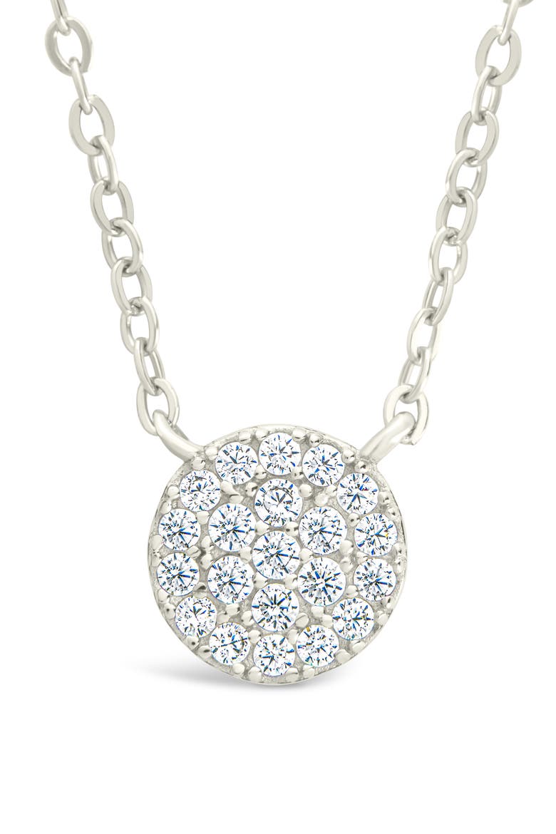 Cubic Zirconia Pendant Necklace, Main, color, SILVER