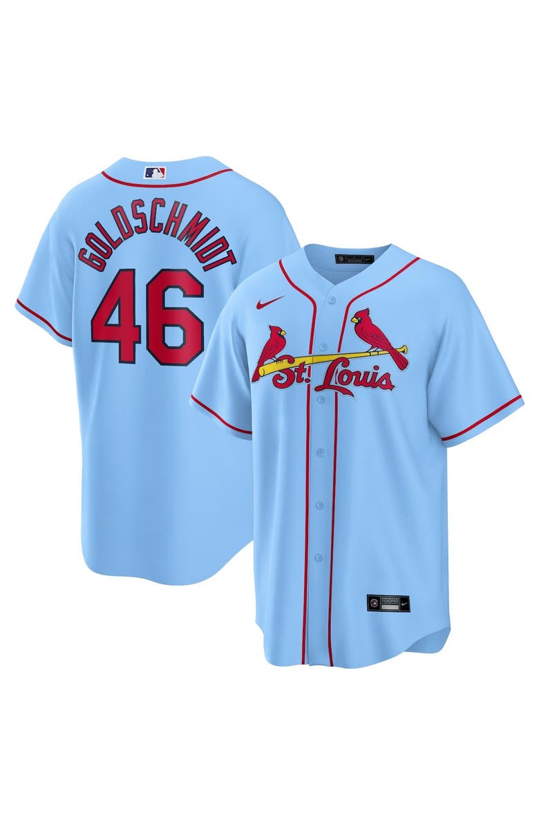 Nike Men's Nike Paul Goldschmidt Light Blue St. Louis Cardinals Alternate Replica Player Name Jersey, Main, color,
