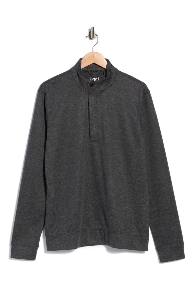 Herringbone Quarter Zip Pullover, Alternate, color, CHARCOAL MIX