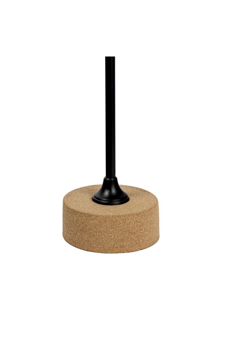 Calix Minimalist Round Pedestal End Table, Resin Iron Accent Drink Table for Living Room or Bedroom, Alternate, color, Light Brown