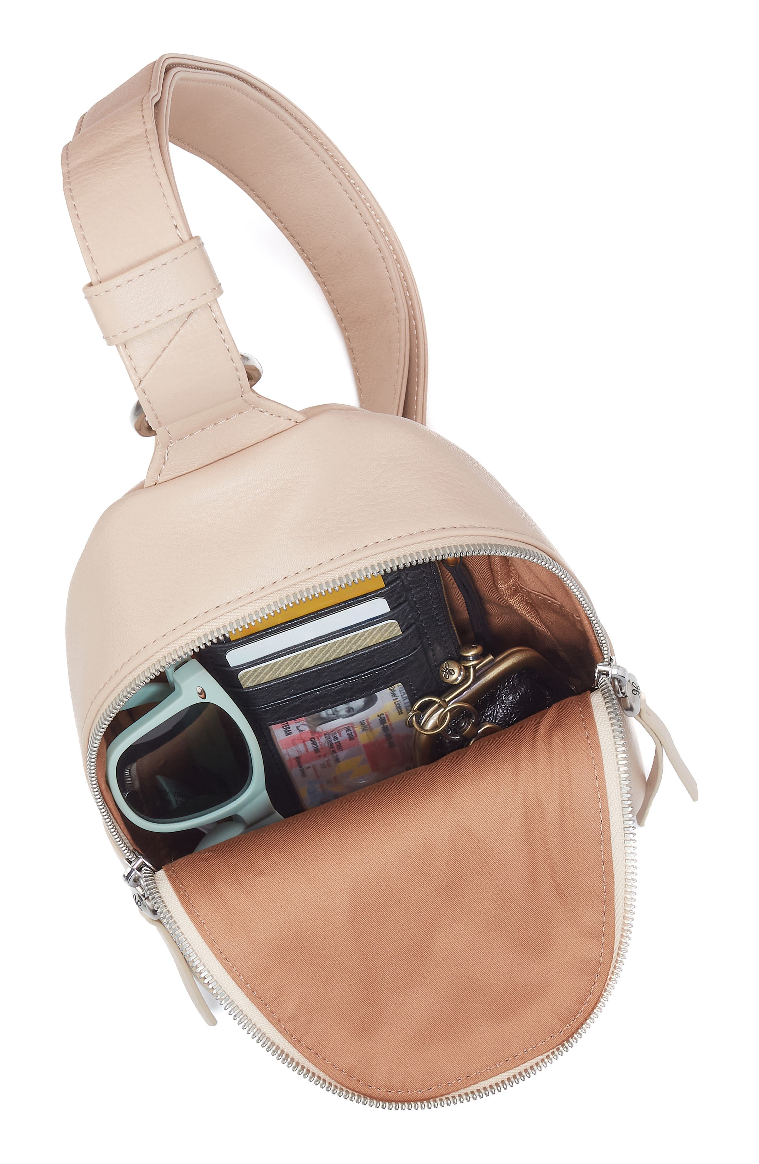 Fern Leather Sling Bag, Alternate, color, STONEWASH