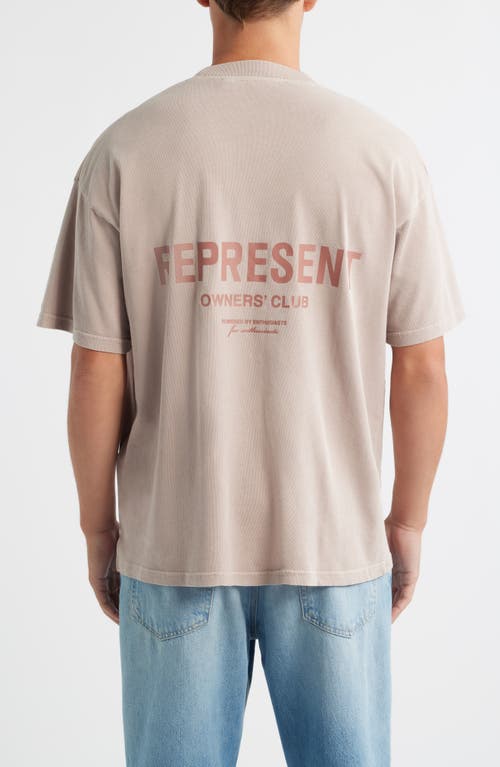 Represent Owners' Club Cotton Logo Graphic T-shirt In Gray