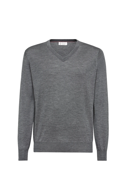 Brunello Cucinelli Cashmere Sweater In Gray