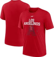 Nike Men's Nike Red California Angels Cooperstown Collection Rewind Retro Tri-Blend T-Shirt