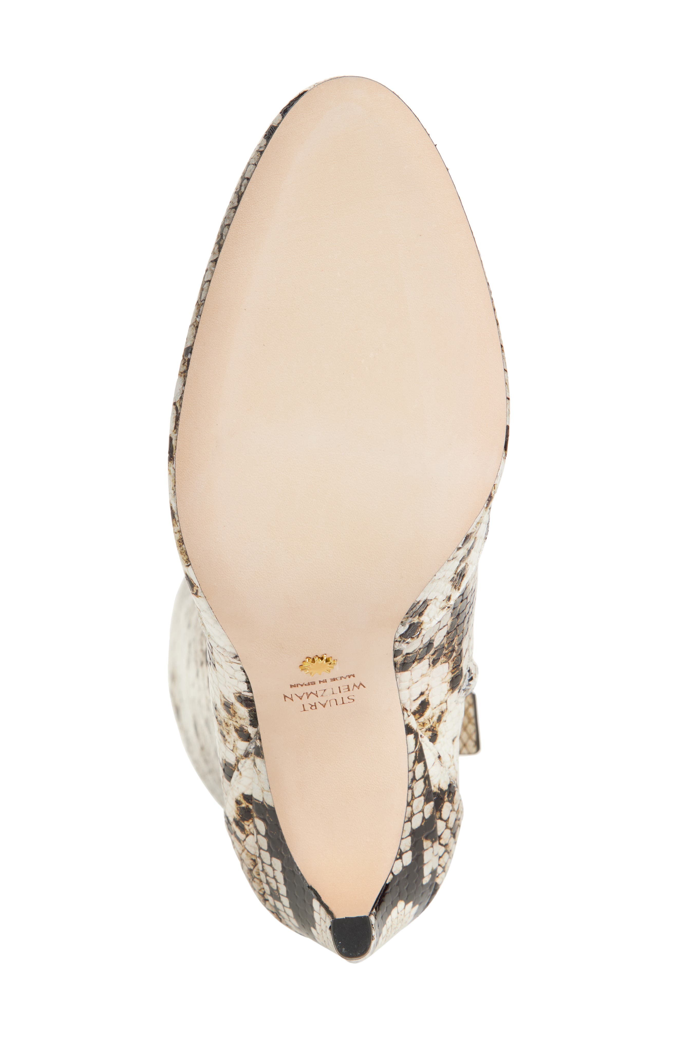 Stuart Weitzman Snakeskin Embossed Slouch Boot, Alternate, color, 