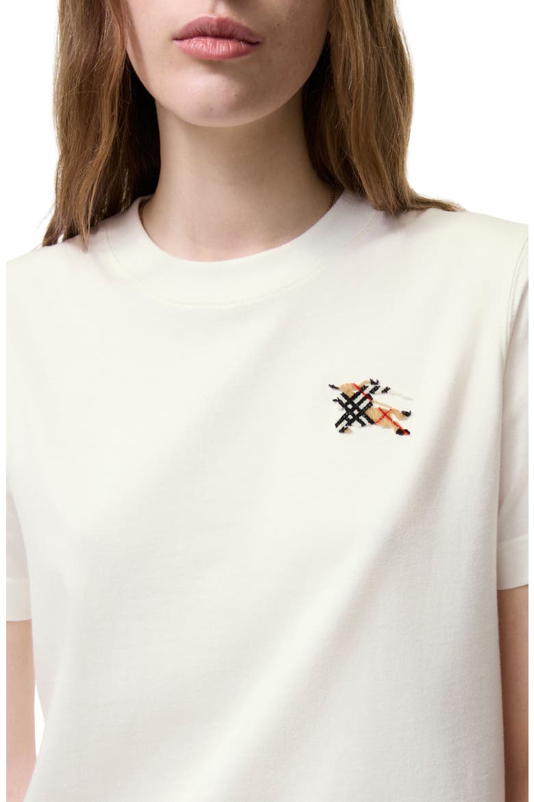 Frankie EKD Check Logo Cotton T-Shirt, Alternate, color, CHALK