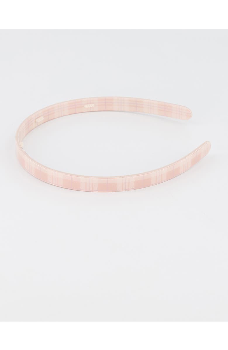 Alexandre de Paris Plaid Acetate Headband, Alternate, color, Pink
