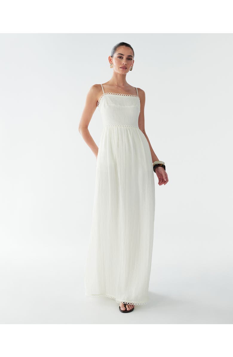 BWLDR Kiara Maxi Dress, Alternate, color, Off White