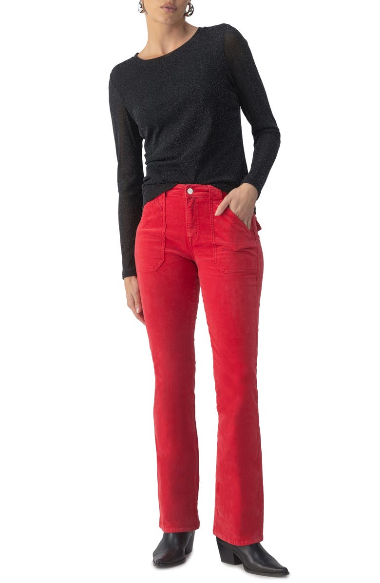 Sanctuary Sparkle Mesh Perfect T-Shirt, Alternate, color, 