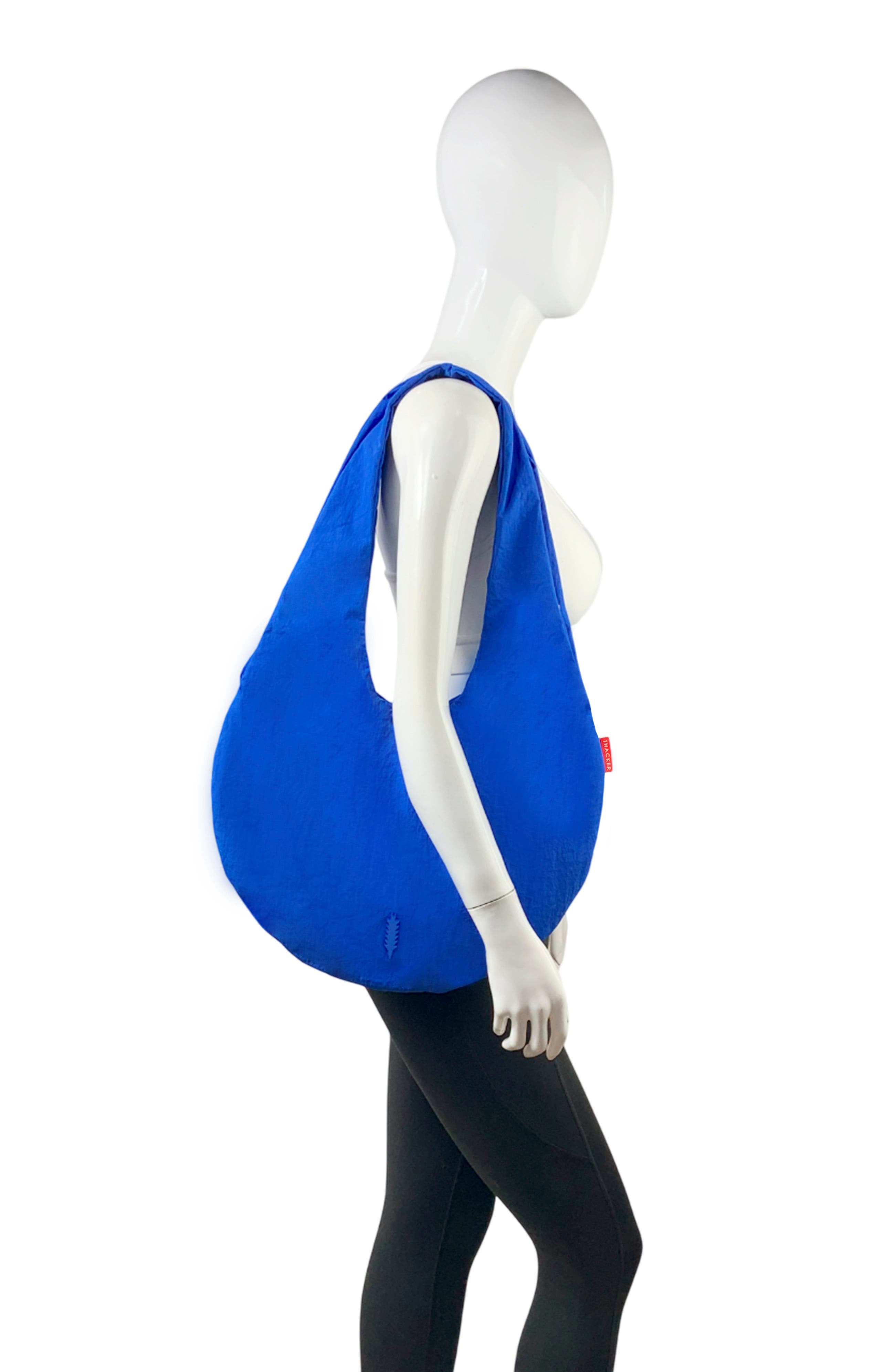 Juno Nylon Hobo Bag, Alternate, color, COBALT
