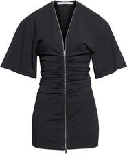 Alexander Wang Ruched Zip Knit Minidress