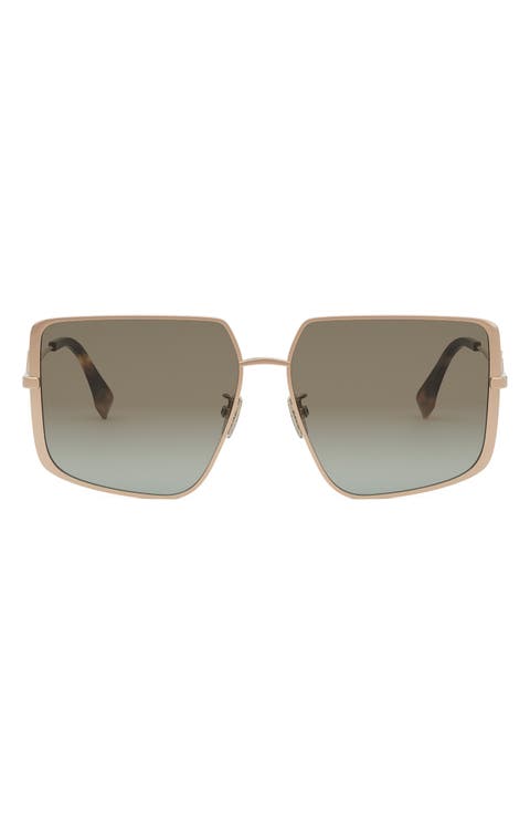 Diamonds 59mm Gradient Geometric Sunglasses