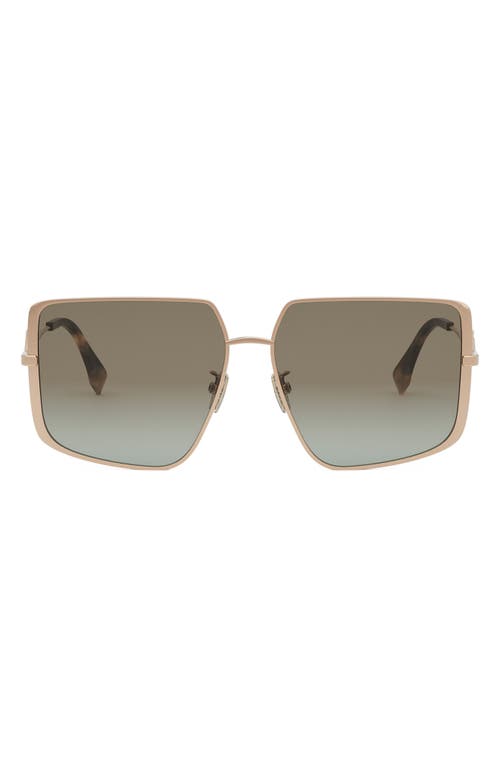 Fendi Diamonds 59mm Gradient Geometric Sunglasses In Gold