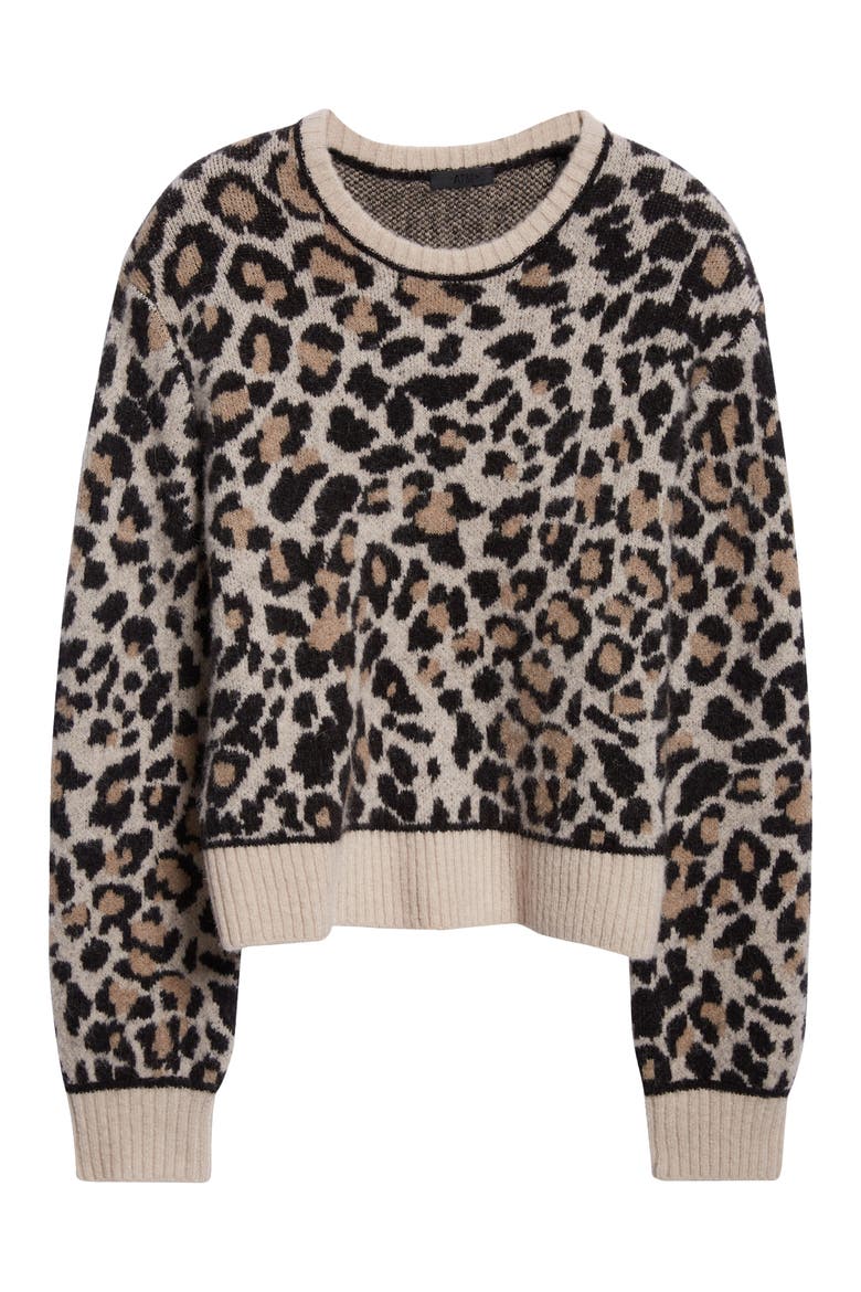 Leopard Jacquard Sweater, Alternate, color, LEOPARD JACQUARD