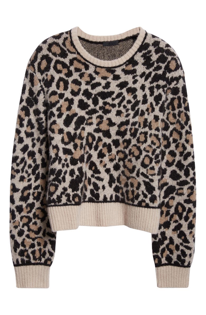 ATM Anthony Thomas Melillo Leopard Jacquard Sweater, Alternate, color,