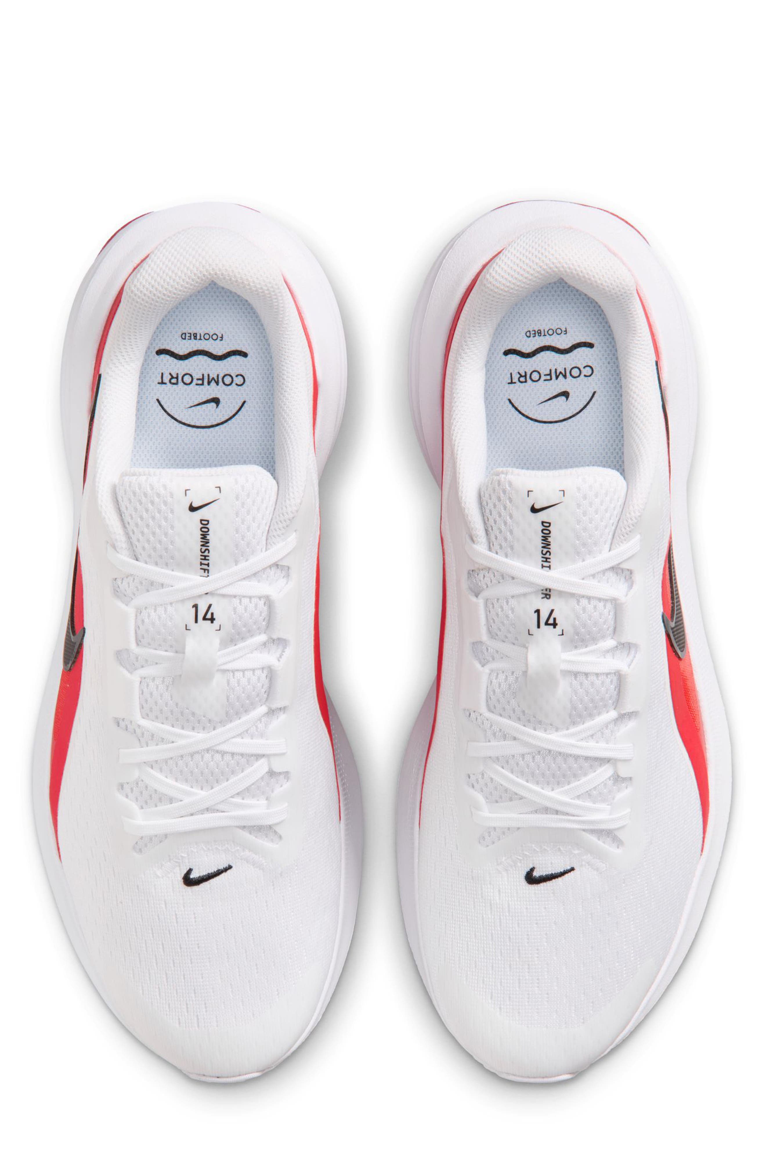 Nike Downshifter 14 Running Shoe, Alternate, color, White/ Black