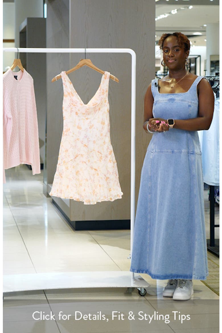 Floral Cowl Neck Minidress video