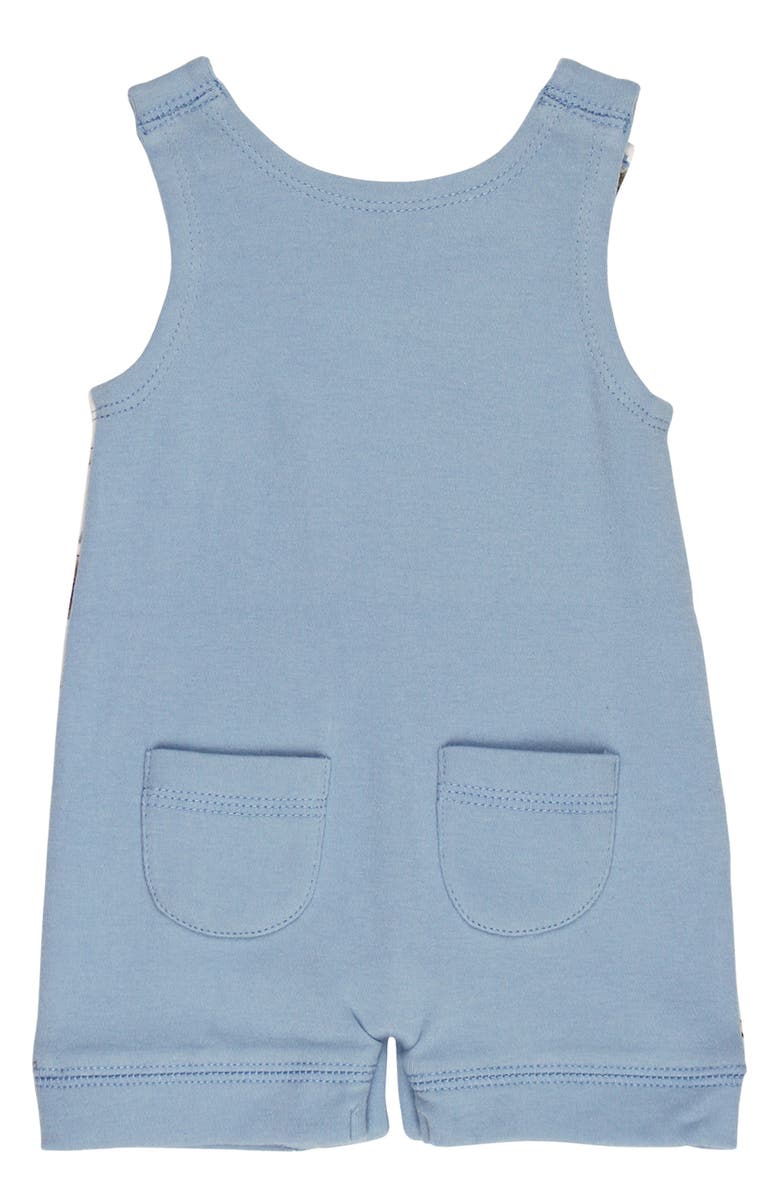 L'ovedbaby Print Sleeveless Organic Cotton Pocket Romper, Alternate, color, Let's Go