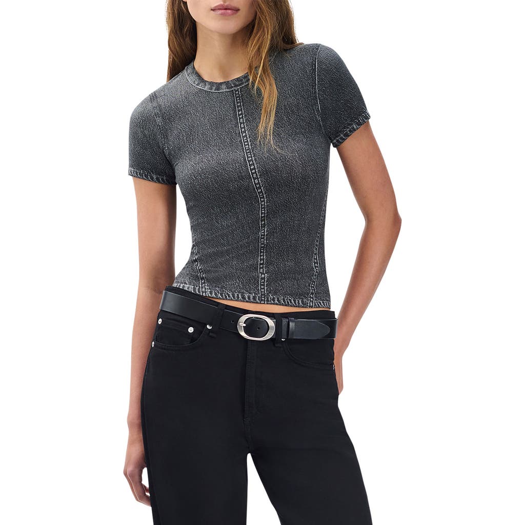 Rag & Bone Miramar Jersey Baby Tee In Blue