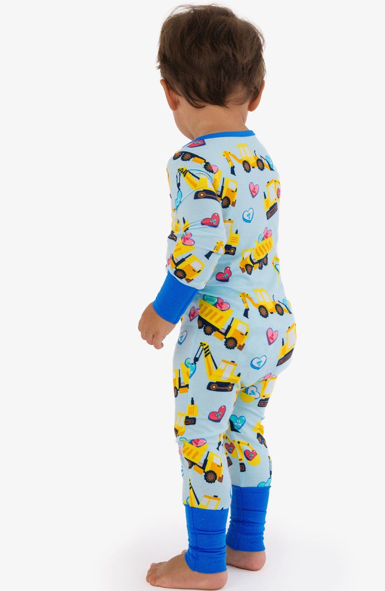 RuggedButts Loads of Love Convertible Pajama Footie, Alternate, color, Blue