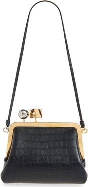 Jacquemus Le Berlingot Croc Embossed Leather Frame Shoulder Bag