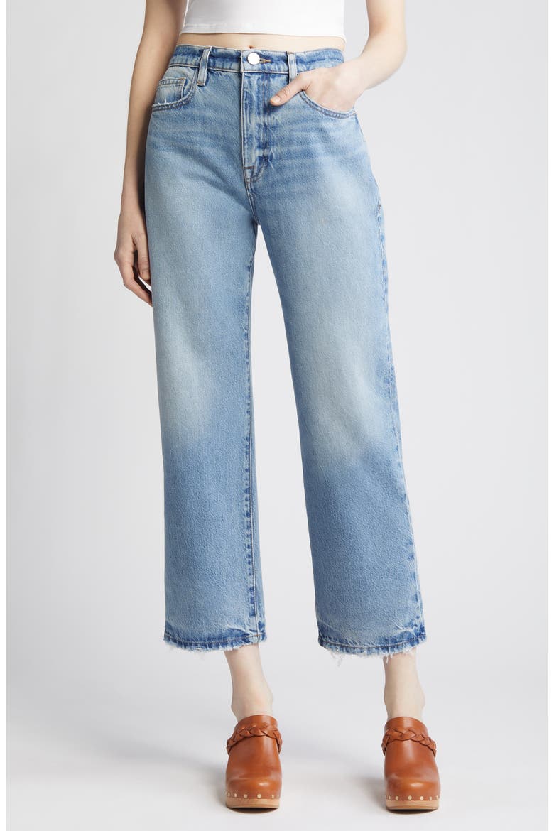 Le Jane High Waist Ankle Straight Leg Jeans, Main, color, RHODE GRIND