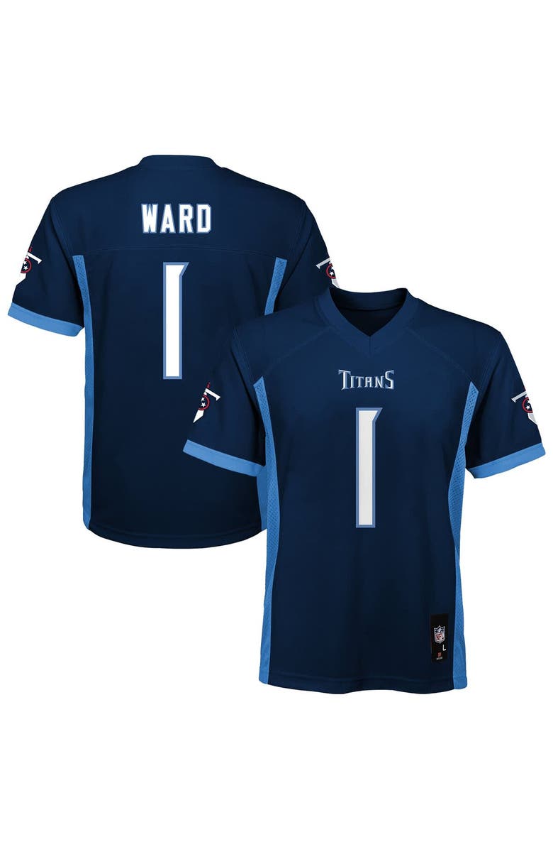 Outerstuff Youth Cameron Ward Navy Tennessee Titans Replica Player Jersey, Main, color, Navy