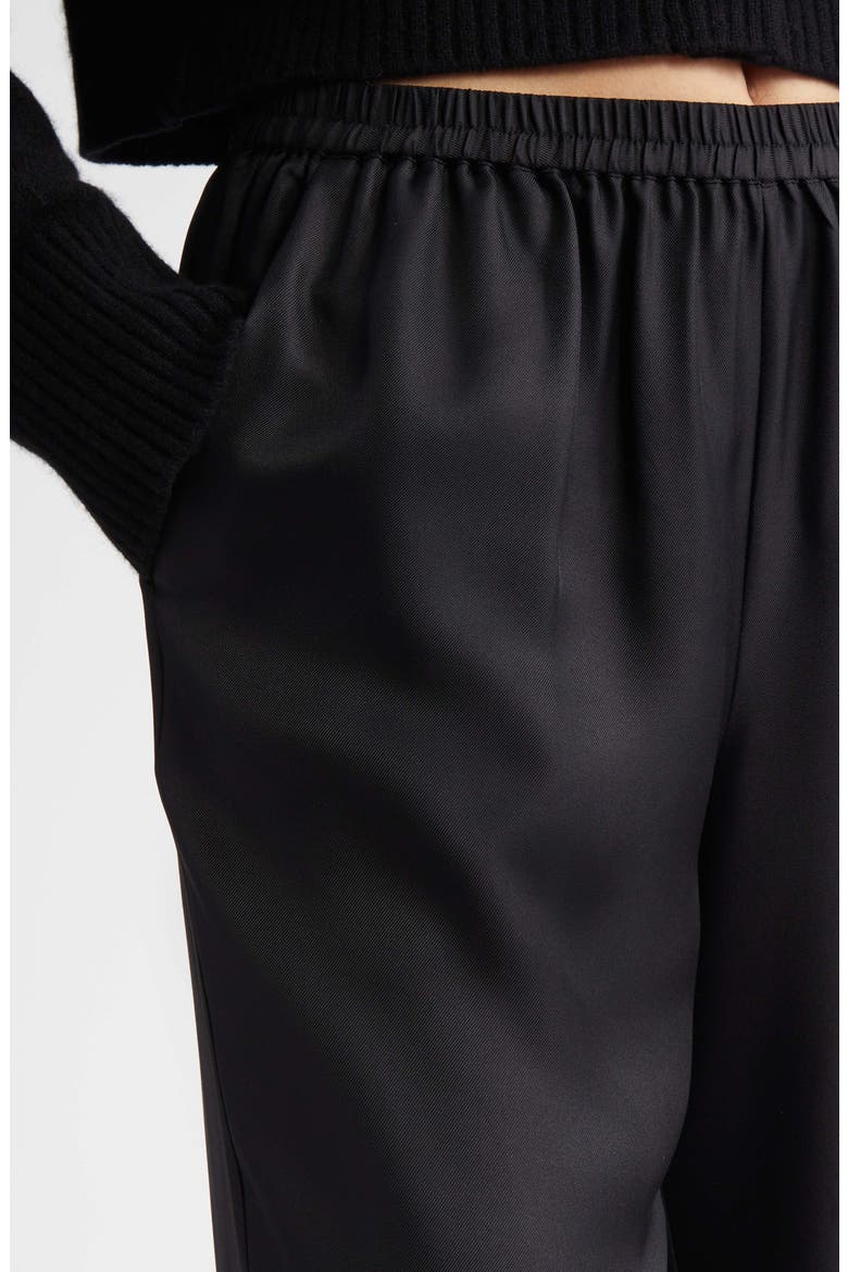 Alera Silk Straight Leg Pants, Alternate, color, BLACK