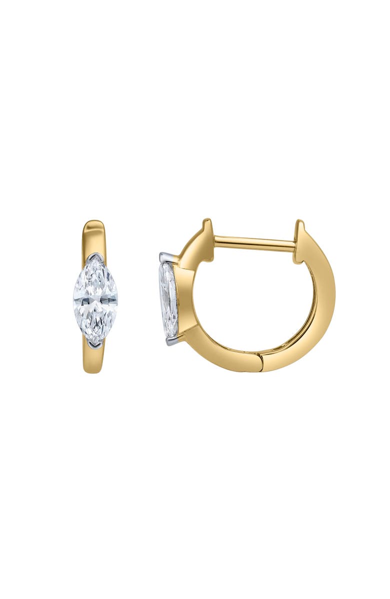 LuvMyJewelry Marquise Muse 14K Gold Lab Grown Diamond Huggies - 1.00 ct, Main, color, 14K Yellow Gold