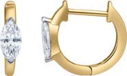 LuvMyJewelry Marquise Muse 14K Gold Lab Grown Diamond Huggies - 1.00 ct