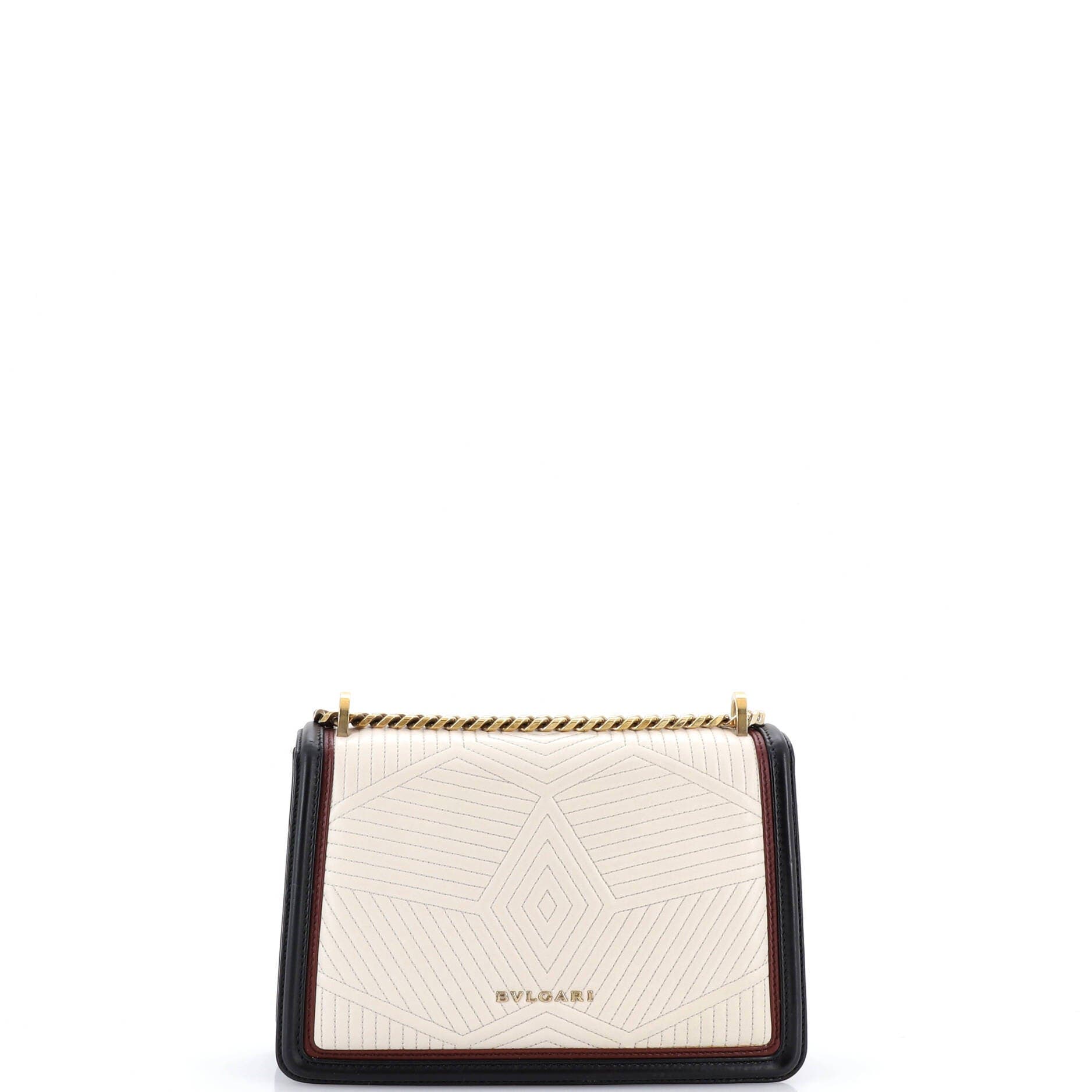Serpenti Forever Shoulder Bag Quilted Leather Small, Alternate, color, White