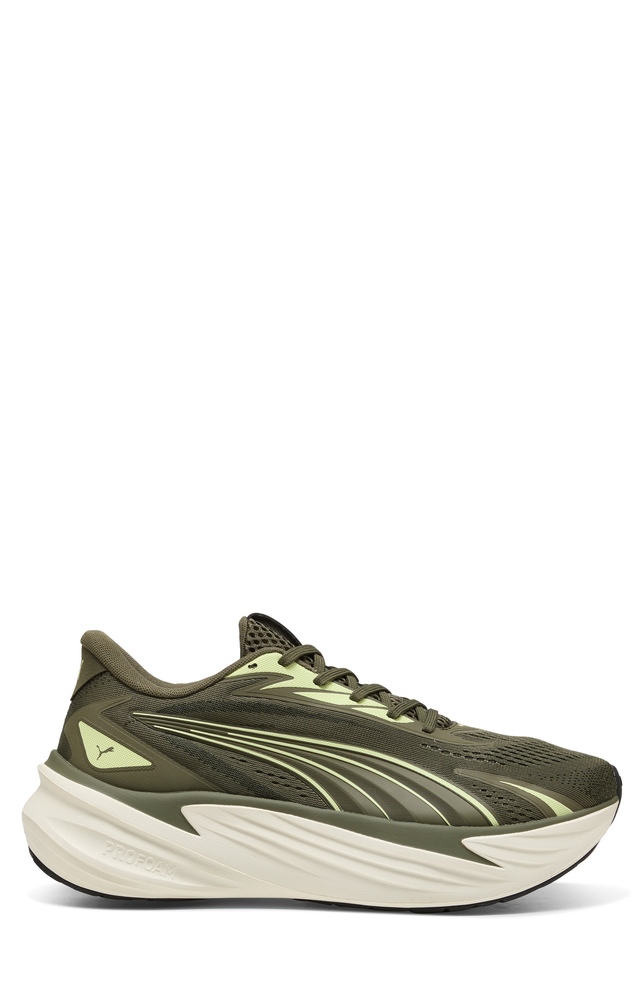 PUMA Maxima Pro Running Sneaker, Alternate, color, Loden Green/ Apple Spritz
