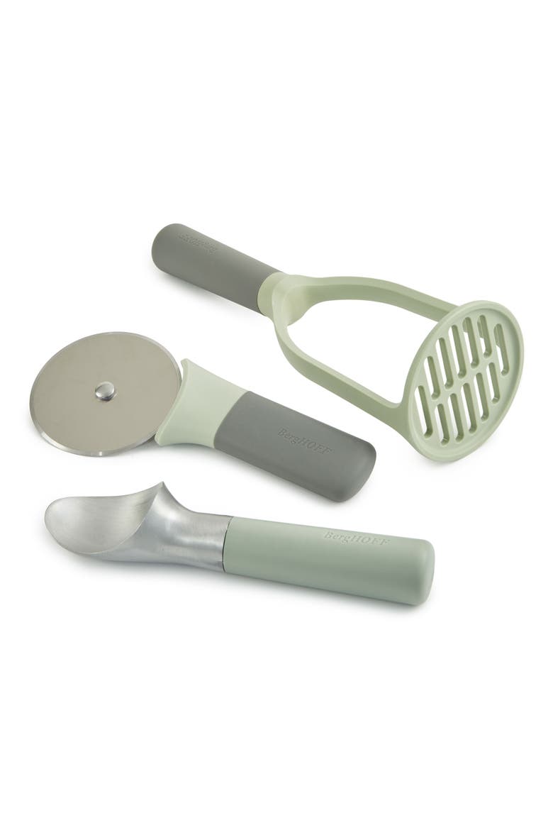 Leo 3-Piece Kitchen Tool Set, Main, color, GREEN