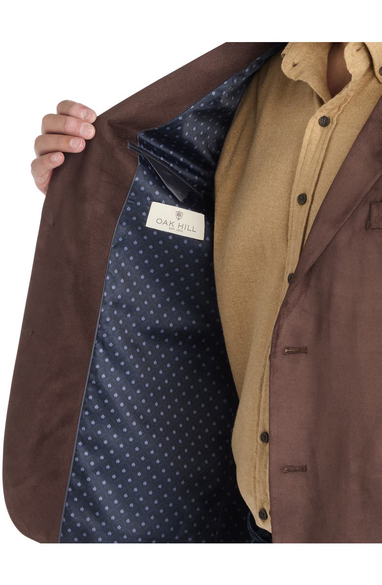 Oak Hill by DXL Big & Tall Faux-Suede Sport Coat, Alternate, color, Brown