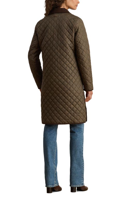 Ralph Lauren Lauren  Quilted Print Jacket In Green