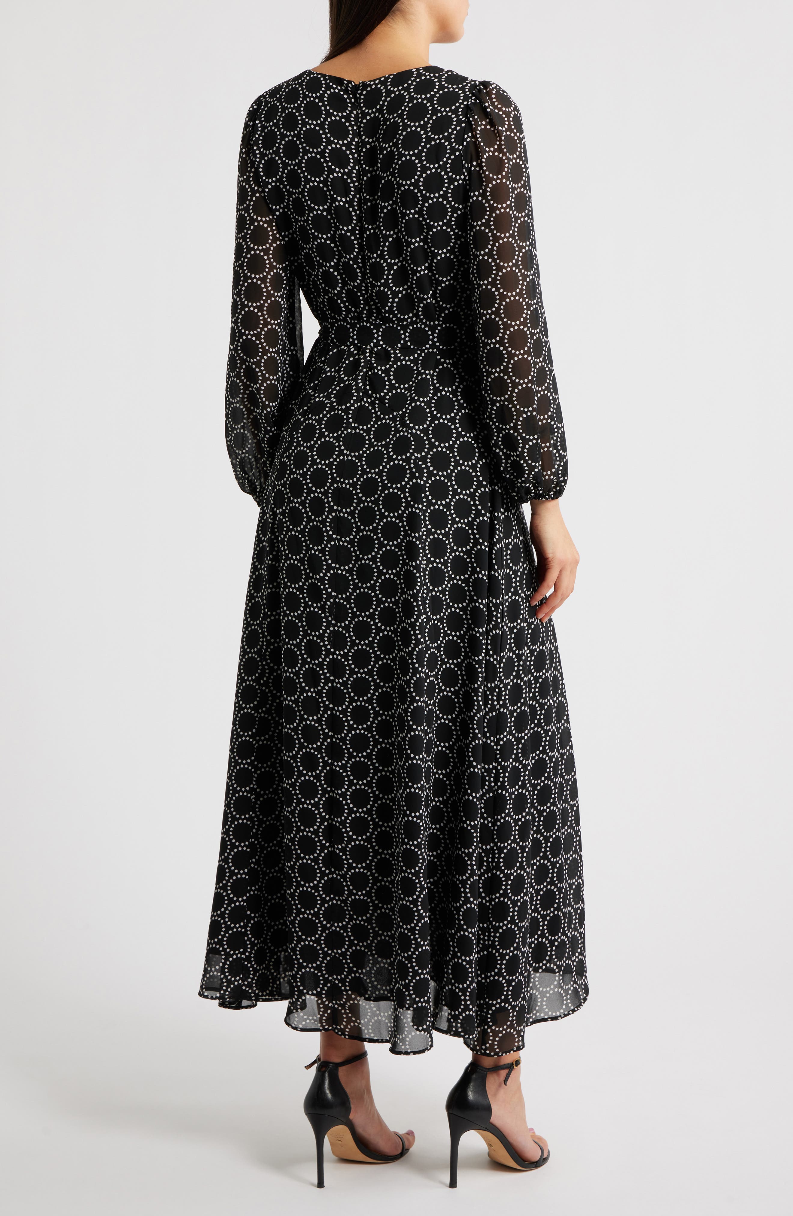Abstract Print Long Sleeve Dress - image 2