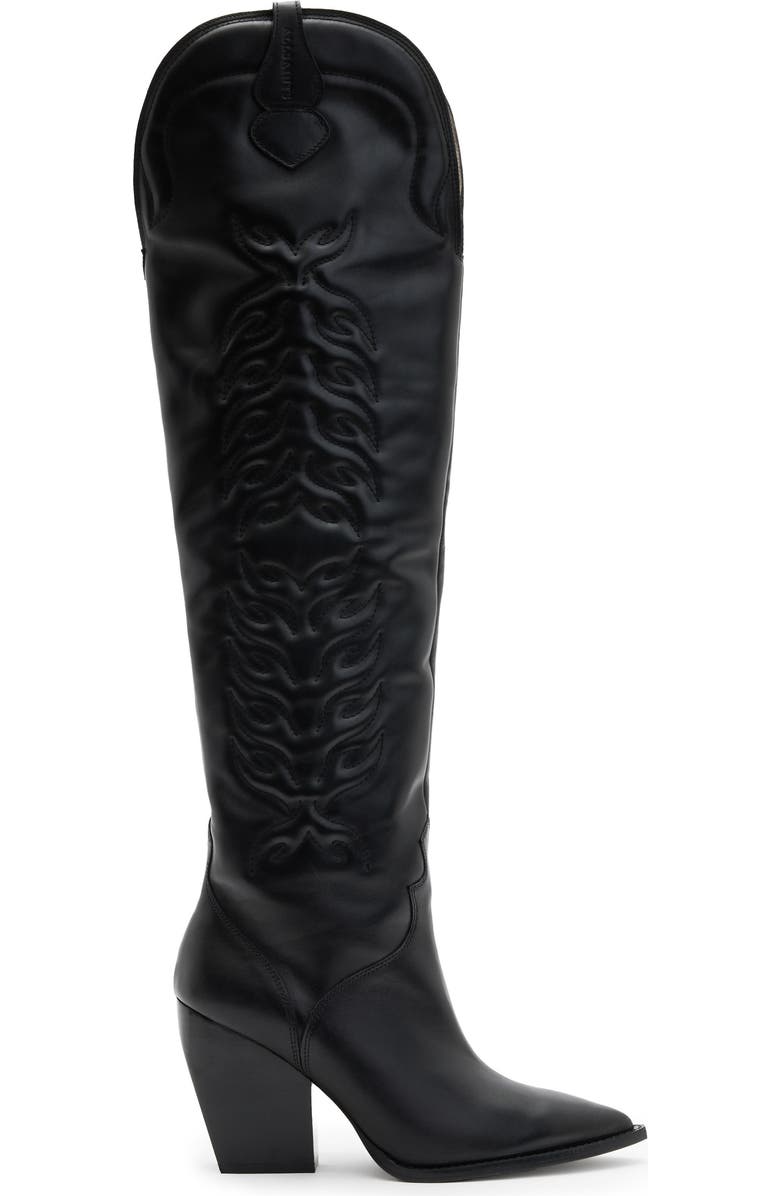 AllSaints Roxanne Over the Knee Western Boot, Alternate, color,