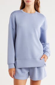 Z by Zella Whisper Knit Oversized Crew Pullover