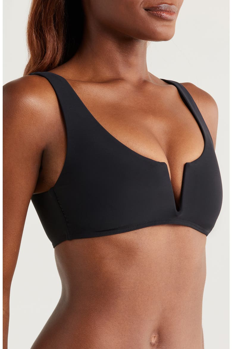 Verona Notched Bikini Top, Alternate, color, BLACK