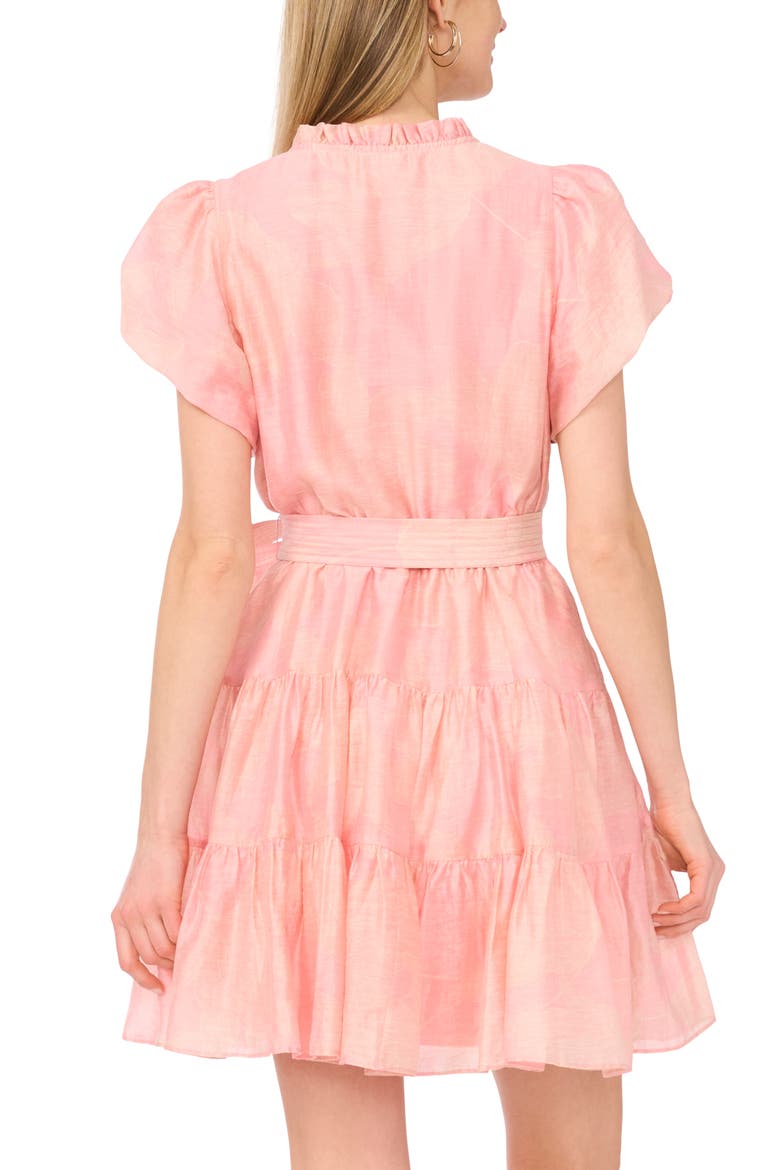 Tie Waist Tiered Ruffle Dress, Alternate, color, SUMMER ROSE