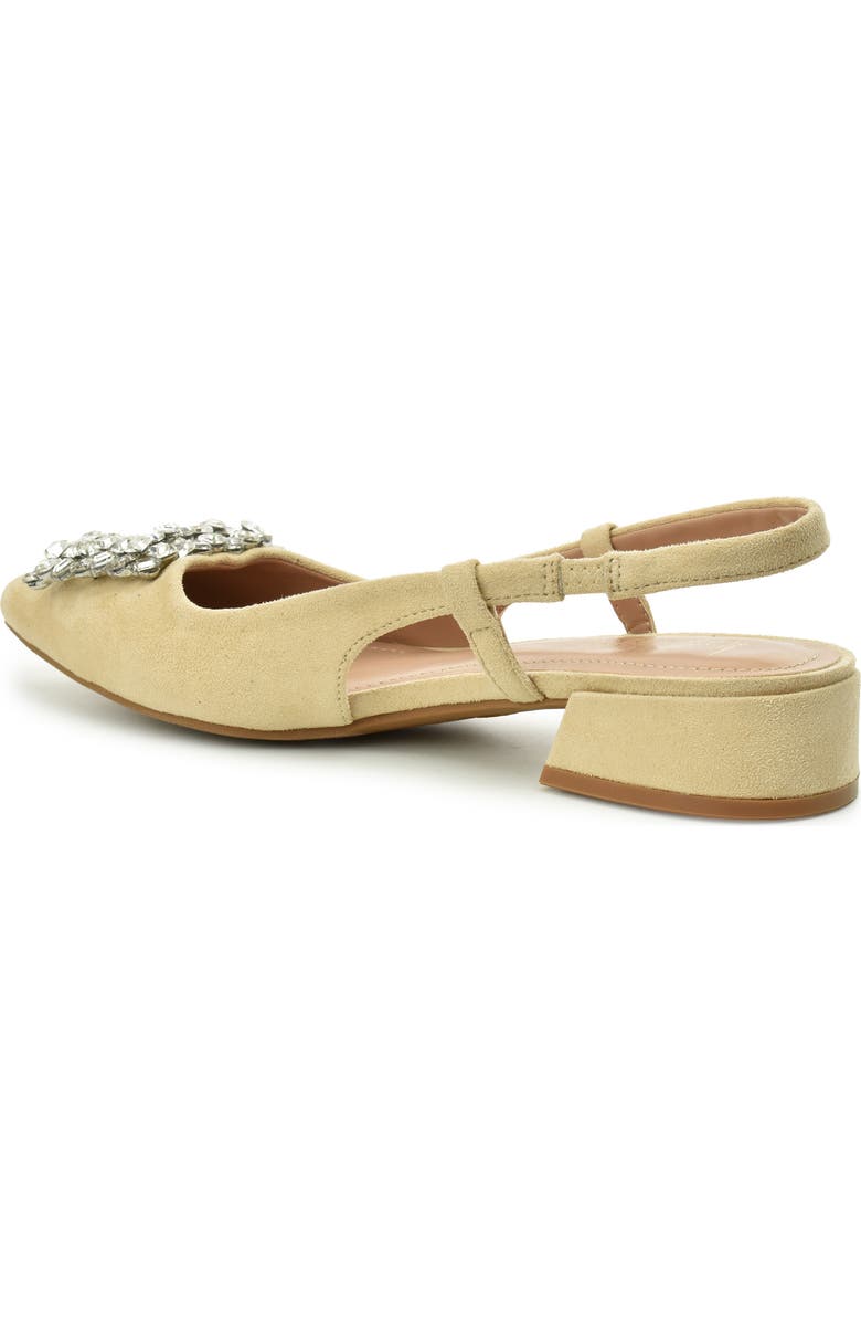 Nicole Miller Jewel Embellished Slingback Pump, Alternate, color, Beige Suede