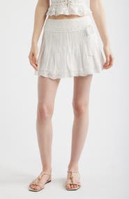 LoveShackFancy Solena Lace Miniskirt
