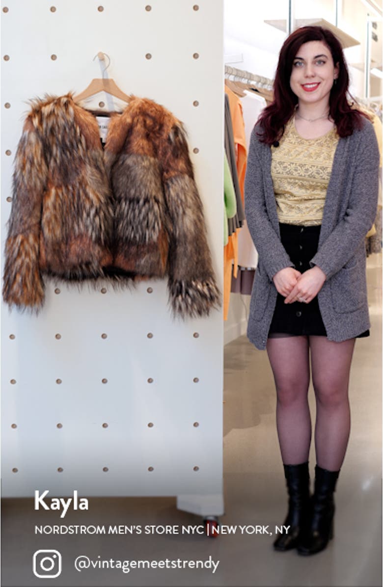 BB Dakota Patch My Drift Faux Fur Jacket, sales video thumbnail