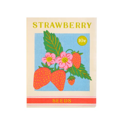 In Bloom Strawberry Seed Packet Large Napkins