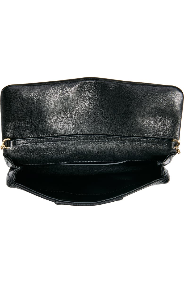 Proenza Schouler Flip Leather Clutch, Alternate, color, Black