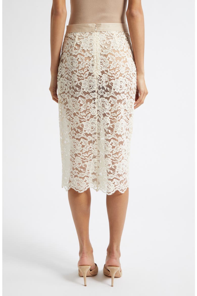 Shae Mixed Media Cotton Blend Lace Skirt, Alternate, color, BISCUIT/ ECRU