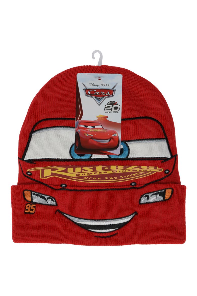 Kids' Cars Lightning McQueen Beanie & Gloves Set, Alternate, color, RED