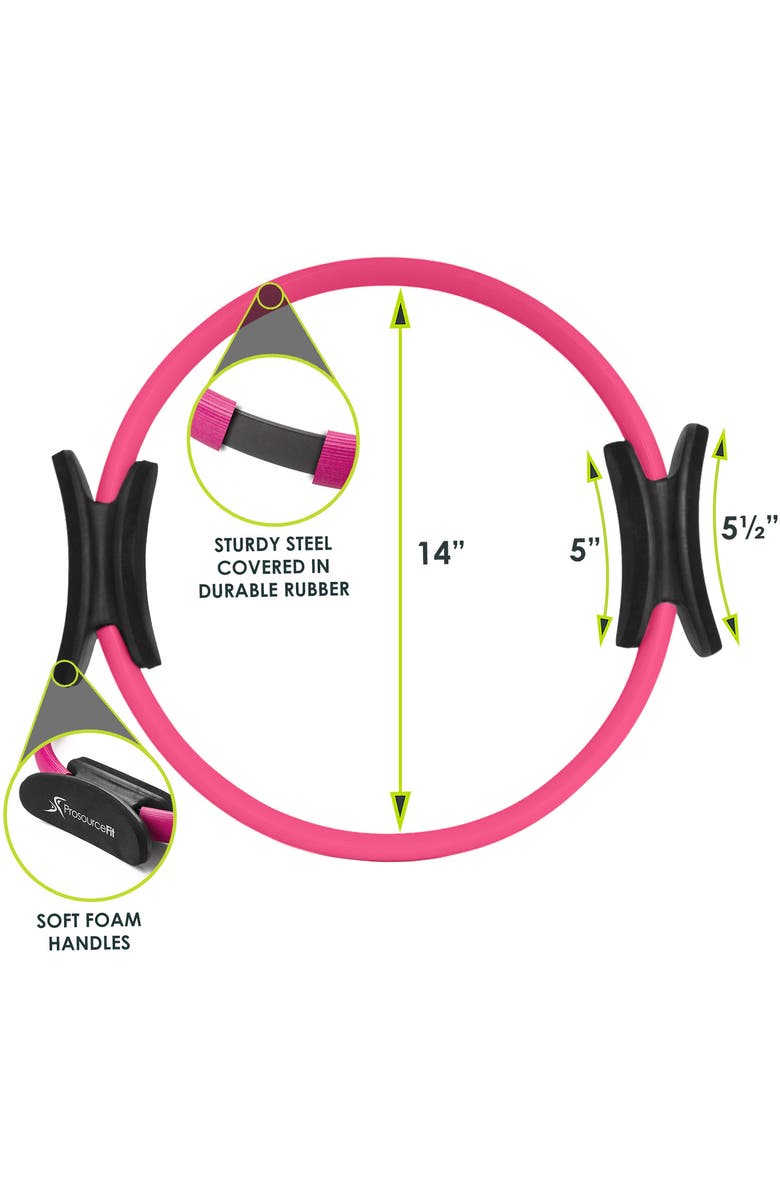 ProsourceFit Pilates Resistance Ring, Alternate, color, Pink